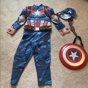 Marvel Captain America Kids Costume - Blue, Red, White